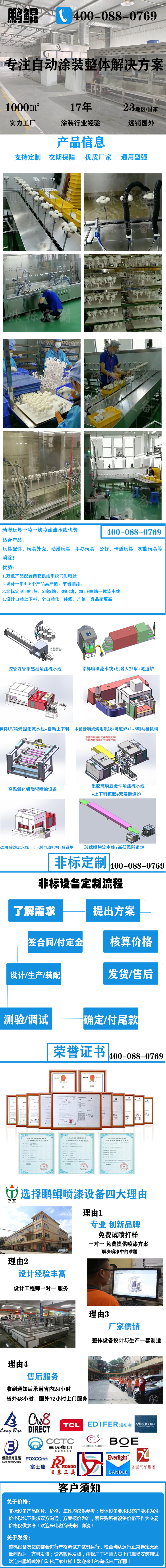 玩具動(dòng)漫噴烤一體流水線