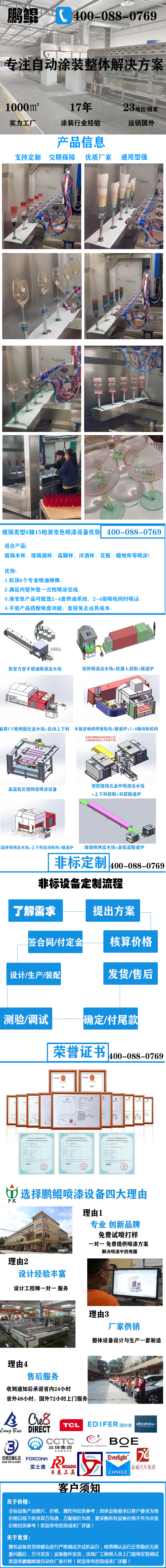 玻璃類(lèi)型6軸15槍漸變色噴漆設(shè)備