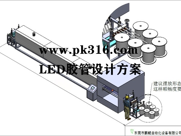 LED膠管手感油全自動噴涂流水線