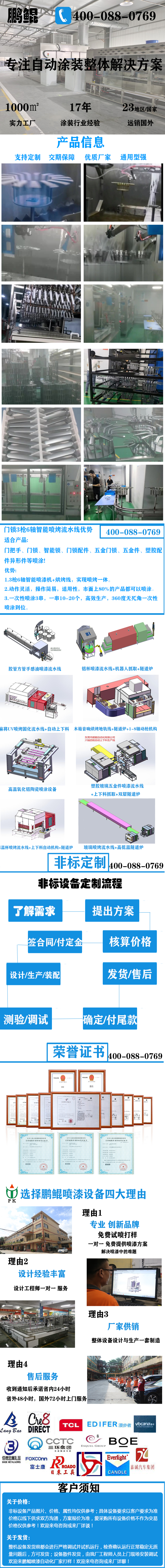 門鎖3槍6軸智能噴烤流水線